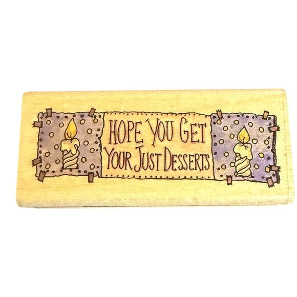 The Boyd’s Collection Hope You Get Your Just Desserts 21022 Rubber Stamp - Picture 1 of 3